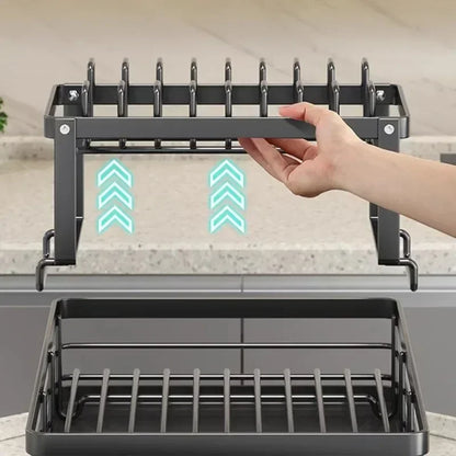 Adjustable Dish Drying Rack Organizer