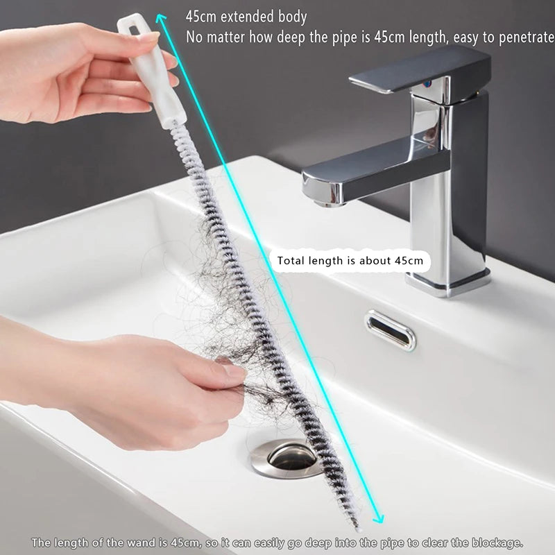 Washbasin Sink Hair Cleaning  Sewer Pipe