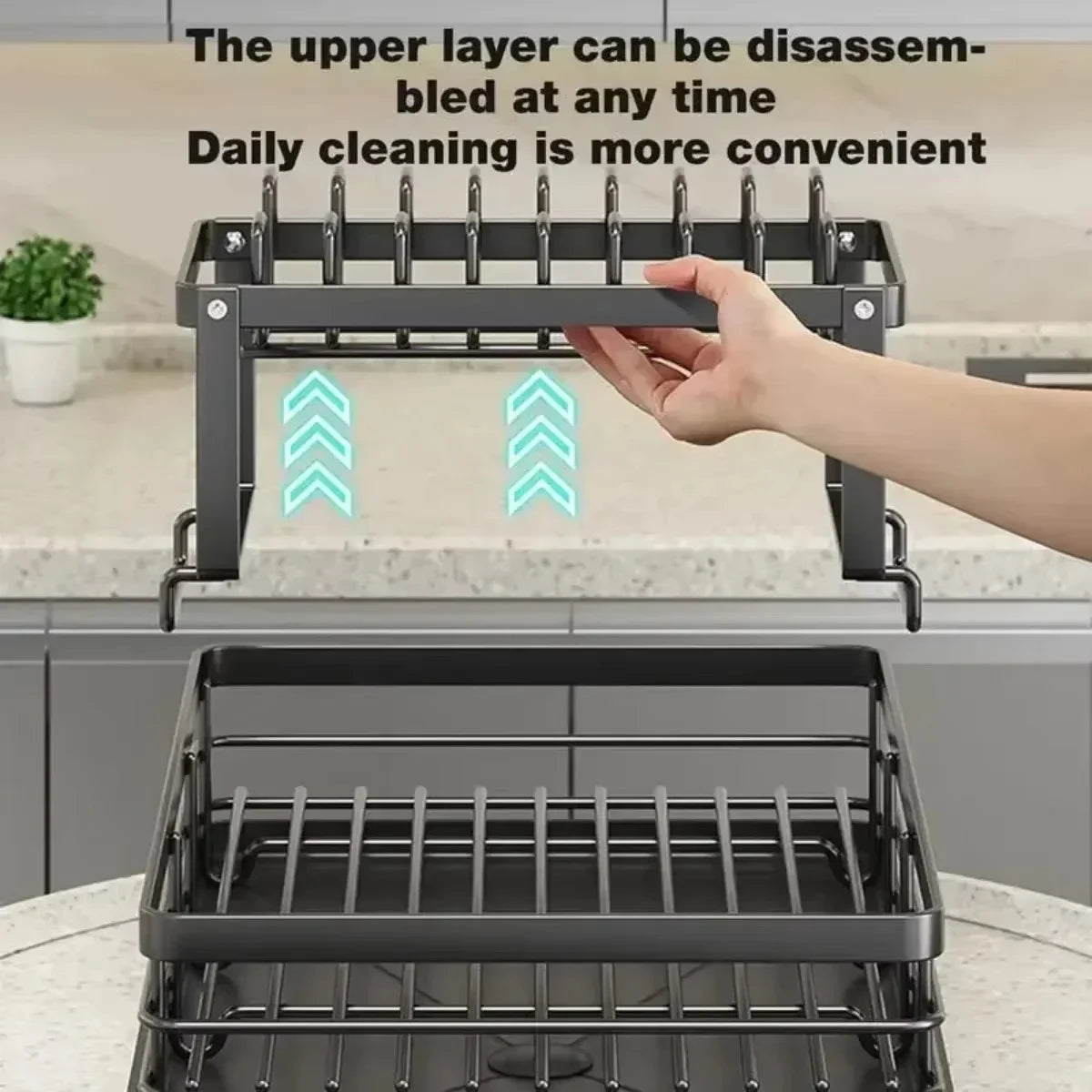 Adjustable Dish Drying Rack Organizer